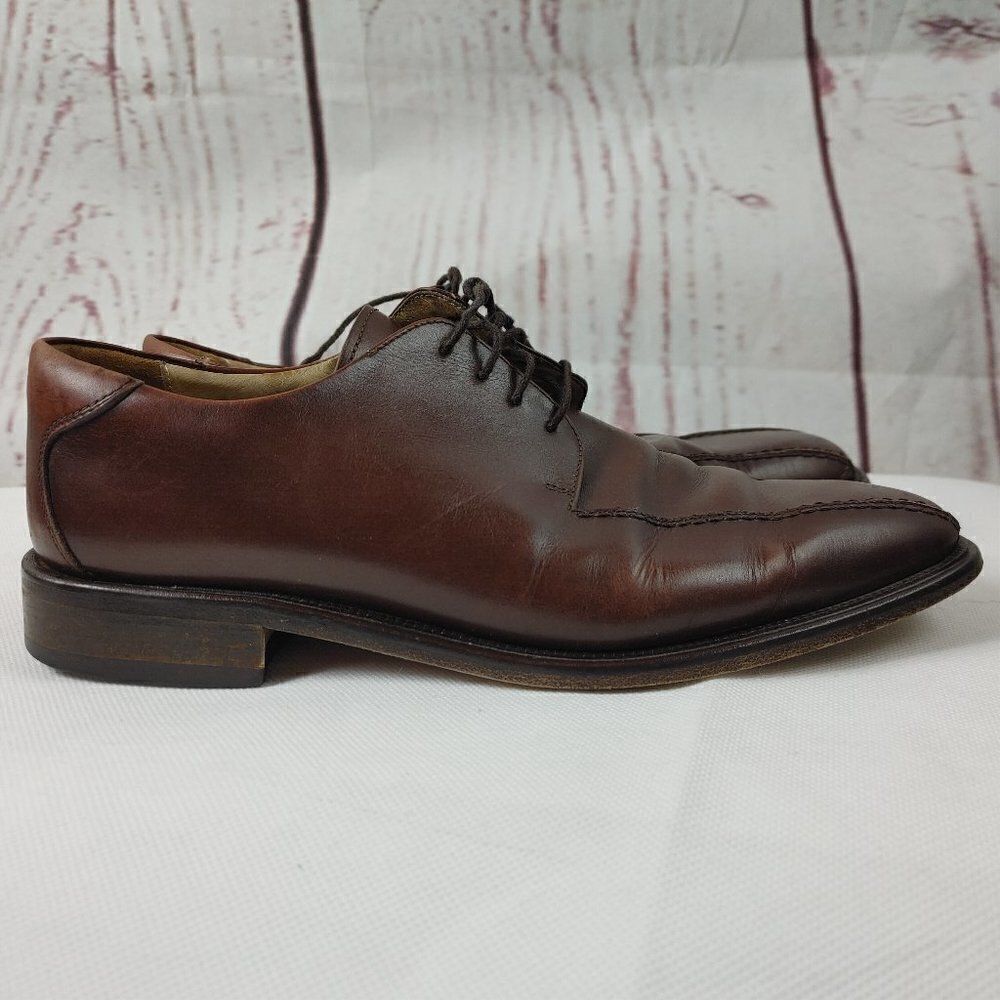Pronto Uomo FIRENZE Made In Italy Oxford Lace Up Brown Leather Men's Sho…